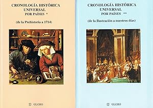 CRONOLOGIA HISTORICA UNIVERSAL POR PAISES (2 libros) :De la prehistoria a 1714 / de la ilustració...