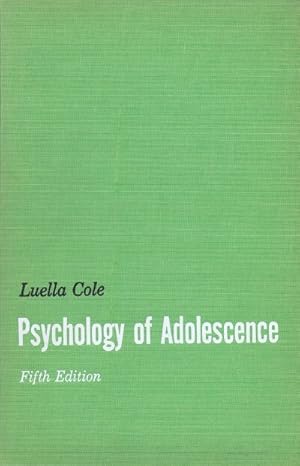 Imagen del vendedor de PSYCHOLOGY OF ADOLESCENCE a la venta por Round Table Books, LLC