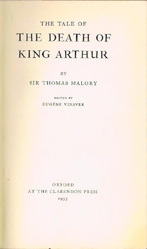 THE TALE OF THE DEATH OF KING ARTHUR