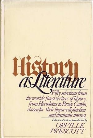 Seller image for HISTORY AS LITERATURE for sale by Round Table Books, LLC