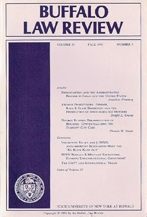 Buffalo Law Review (Volume 39, Number 3)