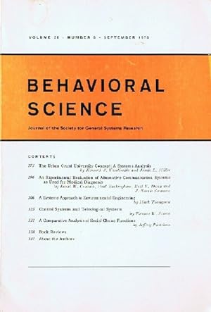 Behavioral Science (Volume 20, Number 5, September 1975)