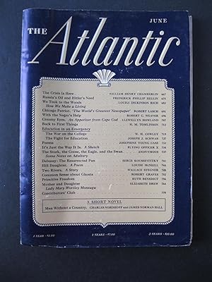 Seller image for THE ATLANTIC - June, 1942 for sale by The Book Scot