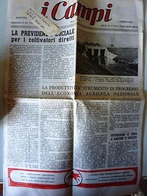 "I CAMPI, Periodico di vita agricola - Anno V° n.7 1 Aprile 1952"