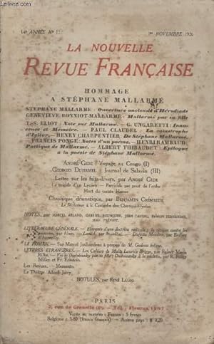 COLLECTION LA NOUVELLE REVUE FRANCAISE N° 158. VOYAGE AU CONGO PAR ANDRE GIDE/ JOURNAL DE SALAVIN...