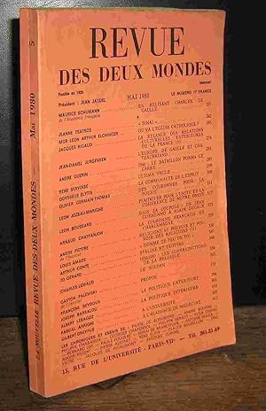 Bild des Verkufers fr REVUE DES DEUX MONDES - MAI 1980 zum Verkauf von Livres 113