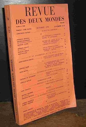 Image du vendeur pour REVUE DES DEUX MONDES OCTOBRE 1979 mis en vente par Livres 113