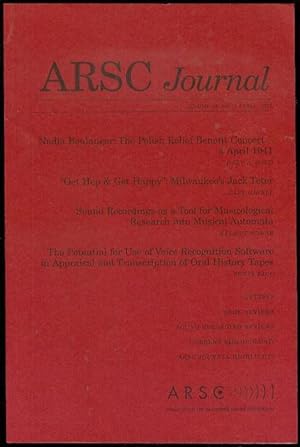 ARSC Journal (Volume 38, No. 2, Fall 2007)