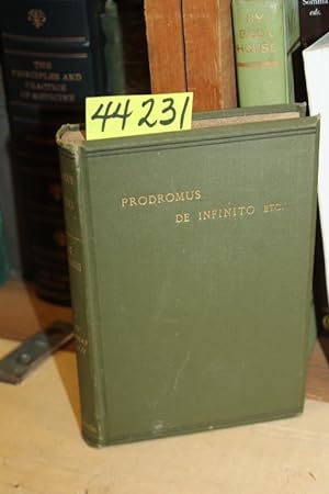 Image du vendeur pour Prodromus De Infinito, Etc. mis en vente par Princeton Antiques Bookshop