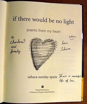 Imagen del vendedor de If There Would Be No Light: Poems From My Heart a la venta por Trilby & Co. Books