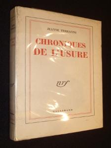 Bild des Verkufers fr Chroniques de l'usure zum Verkauf von Abraxas-libris