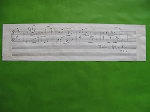 Eigenhändiges Musikmanuskript mit eigenhändiger Unterschrift. 1935. 6 Takte.