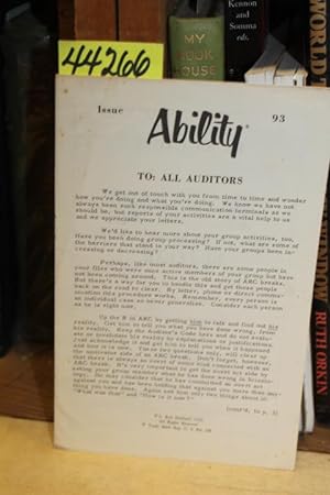 Image du vendeur pour Ability Magazine: To: All Auditors - Issue 93 mis en vente par Princeton Antiques Bookshop