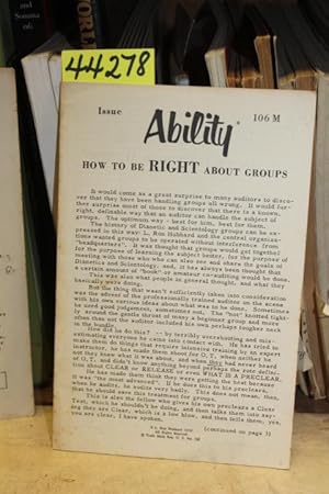 Image du vendeur pour Ability Magazine: How To Be Right About Groups - Issue 106 M mis en vente par Princeton Antiques Bookshop