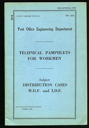Imagen del vendedor de Technical Pamphlets For Workmen PW D 18: Distribution Cases M.D.F. and I.D.F. a la venta por Little Stour Books PBFA Member