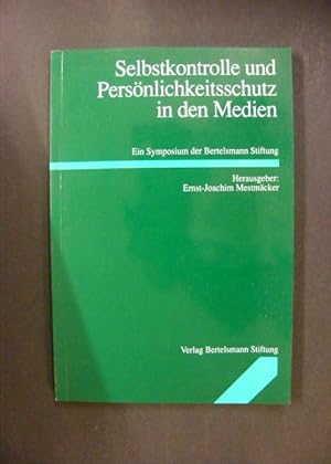 Bild des Verkufers fr Selbstkontrolle und Persnlichkeitsschutz in den Medien - Ein Symposium zum Verkauf von Antiquariat Strter