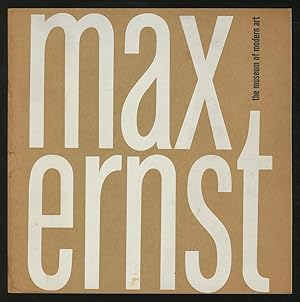 Bild des Verkufers fr (Exhibition catalog): Max Ernst zum Verkauf von Between the Covers-Rare Books, Inc. ABAA