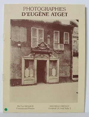 Photographies D'EUGENE ATGET: Vente Nouveau Drouot Salle No 2 Vendredi 24 Avril 1987