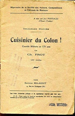 Cuisinier du colon! Comédie militaire en un acte