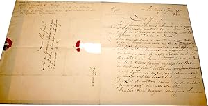 Bild des Verkufers fr Lettre Autographe Signe de ANTHONY JACOB OFFERMANS (1796-1839) date du 2 Juin 1835  La Haye adresse au Maire de la ville de Douai. zum Verkauf von JOIE DE LIRE