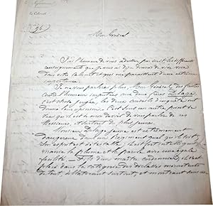 Bild des Verkufers fr Lettre Autographe Signe de GESLIN (Gnral de)  entte du 94me Rgiment d'Infanterie. Paris, le 29 Dcembre 1868 crite  son Gnral. zum Verkauf von JOIE DE LIRE