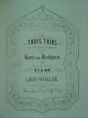 Image du vendeur pour 13 Beethoven-Bearbeitungen von Louis Winkler. Ausgaben fr Klavier zu 2 Hnden. Alle Stcke mit lithogr. Original-Titelblatt. mis en vente par Antiquariat Tarter, Einzelunternehmen,