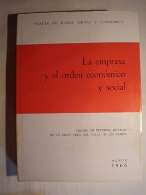 Immagine del venditore per La empresa y el orden econmico y social. Anales de moral social y econmica 12 venduto da Librera Antonio Azorn