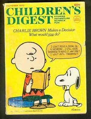 Seller image for CHILDREN'S DIGEST --- October 1973; (Stories, Adventure, Science. Fun; Parents Magazine Kids Digest Magazine) Charlie Brown & Snoopy Cover, & 2 Pages Peanuts By Schulz. // TINTIN in "The Castle of Doom" Comics. for sale by Comic World