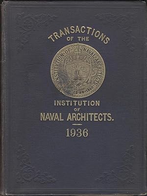 Image du vendeur pour Transactions of the Institution of Naval Architects, Volume LXXVIII mis en vente par Black Sheep Books