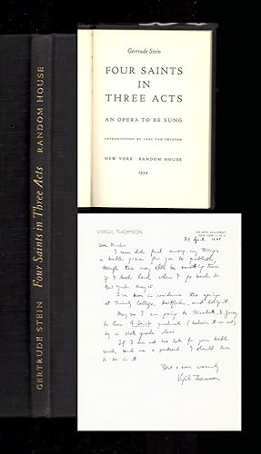 FOUR SAINTS IN THREE ACTS: An Opera to be Sung [by American composer Virgil Thomson]. Introductio...