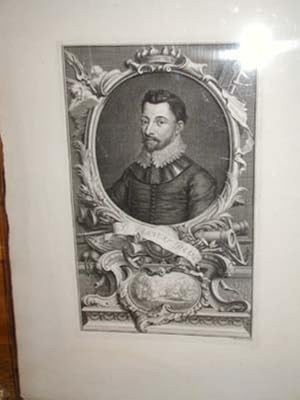 Francis Drake. Large copper engraved portrait ca. 1800