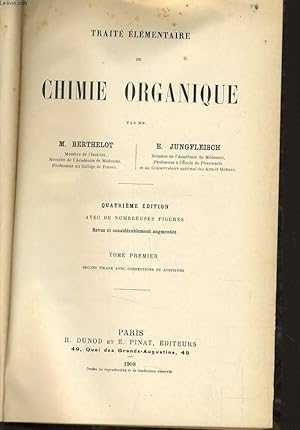 Imagen del vendedor de TRAITE ELEMENTAIRE DE CHIMIE ORGANIQUE tome 1 a la venta por Le-Livre