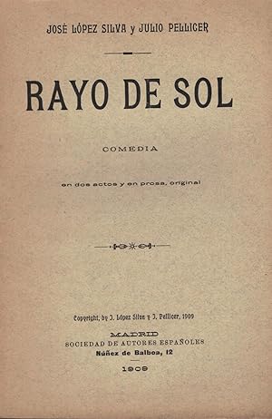 Imagen del vendedor de RAYO DE SOL. Comedia a la venta por Librera Torren de Rueda