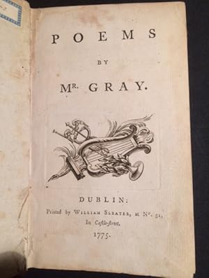 Seller image for Poems by Mr. Gray. for sale by Antiquariat Cassel & Lampe Gbr - Metropolis Books Berlin