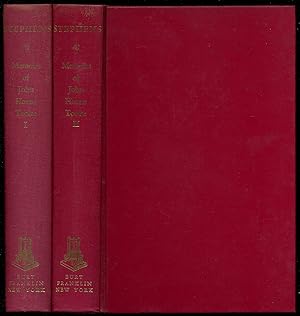 Bild des Verkufers fr Memoirs of John Horne Tooke interspersed with Original Documents zum Verkauf von Between the Covers-Rare Books, Inc. ABAA
