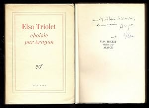 ELSA TRIOLET choisie par aragon. Signé /Signed