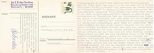 Masch. Postkarte mit eigenh. Unterschrift, Hamburg 26.3.1975 an C. Pfeiffer