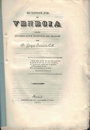 Seller image for EL LTIMO DA DE VENECIA. Drama for sale by Librera Torren de Rueda