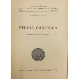 Immagine del venditore per Studia canonica. Presentazione di Rinaldo Bertolino venduto da Libreria Antiquaria Giulio Cesare di Daniele Corradi