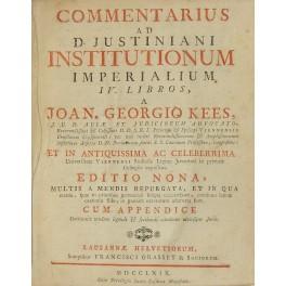 Bild des Verkufers fr Commentarius ad D. Justiniani institutionum imperialum IV libros. et in qua antiquissima ac celeberrima universitate viennensi studiosae legum zum Verkauf von Libreria Antiquaria Giulio Cesare di Daniele Corradi