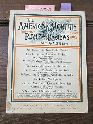 Imagen del vendedor de The American Monthly Review of Reviews, August 1902 a la venta por Stillwaters Environmental Ctr of the Great Peninsula Conservancy