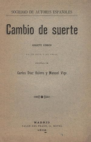 Immagine del venditore per CAMBIO DE SUERTE. Juguete Cmico venduto da Librera Torren de Rueda