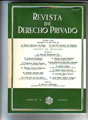 REVISTA DE DERECHO PRIVADO. ENERO 1982.