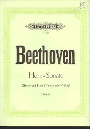 Horn Sonate Fur Klavier und Horn Opus 17 (violoncello/violin)