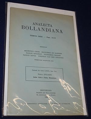 Seller image for Analecta Bollandiana, Tomus LXXX - Fasc. III-IV for sale by Pensees Bookshop