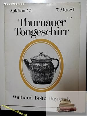 Seller image for Kunstauktionshaus 45 Auktion 7. Mai 1981 Thurnauer Tongeschirr for sale by Antiquariat-Fischer - Preise inkl. MWST