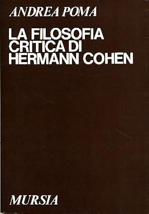 Immagine del venditore per La filosofia critica di Hermann Cohen. venduto da Fundus-Online GbR Borkert Schwarz Zerfa