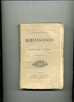 Seller image for REMINISCENCES.SOUVENIRS D'ANGLETERRE ET D'ITALIE . Cinquime dition for sale by Librairie CLERC