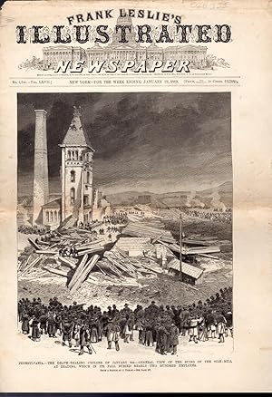 Seller image for ENGRAVING: 'Pennsylvania--The Death-Dealing Cyclone of January 9th".from Frank Leslie's Illustrated Newspaper, 1/19/1889 for sale by Dorley House Books, Inc.