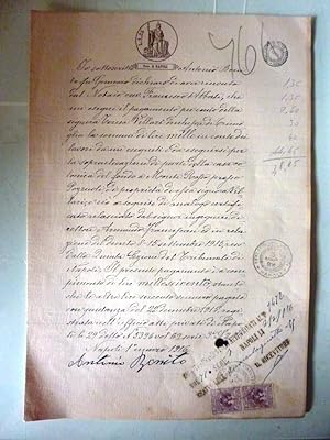 Araldica, Documenti "Somma di Lire 1000 pagata dal Notaio Francesco Abbate per conto della Signor...